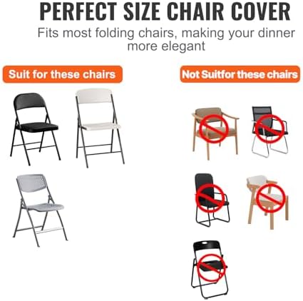 VEVOR Stretch Spandex Chair Covers 50PCS Black Universal Fit