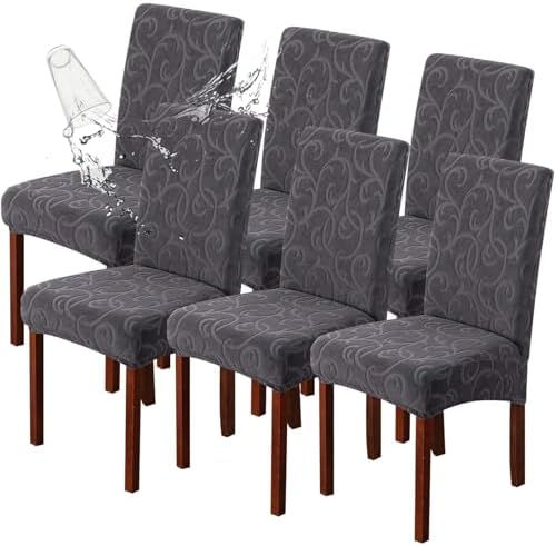 Genina Waterproof Dining Chair Covers with Flower Pattern