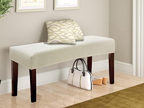 Fuloon Stretch Jacquard Dining Bench Cover - Beige