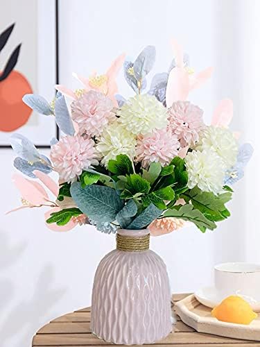 NAWEIDA Artificial Flowers with Vase for Home Decoration
