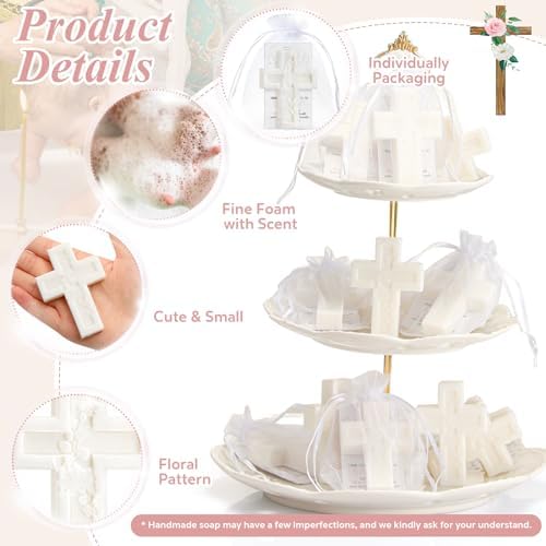 20 Pack Baptism Favors with Greeting Cards and Organza Bags