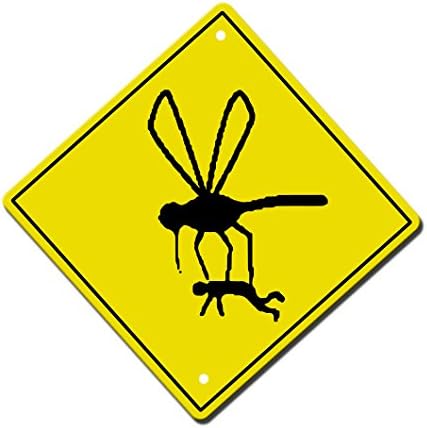 Fastasticdeals Humor Mosquito Carrying Man Metal Sign