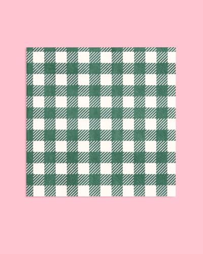 Xo Fetti Gingham Camp Napkins - 3 Ply 24 Pack