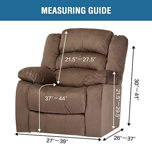 HVERSAILTEX Velvet Stretch Recliner Slipcovers 4-Piece Set Ivory