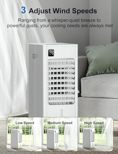 AIRTHRYL Portable Air Conditioner with 2 Gallon Tank and 5 Modes