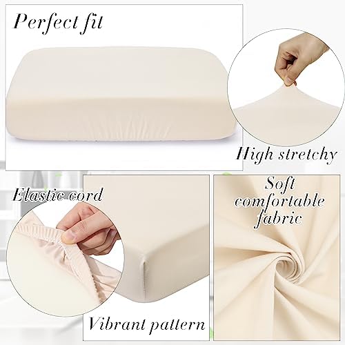 Newwiee 12 Pcs Stretch Cushion Covers for Sofa Cushions
