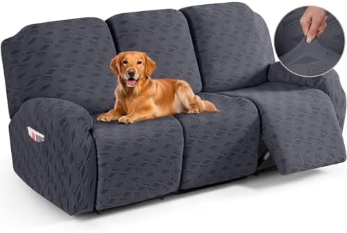 TAOCOCO Recliner Sofa Cover Dark Grey