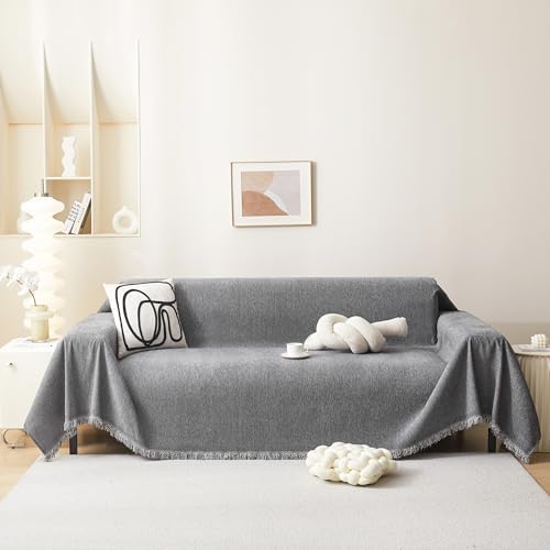 MEETSKY Thick Soft Sofa Slipcover Dark Grey 71 x 118