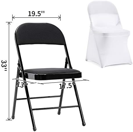 Peomeise Stretch Spandex Chair Cover 6pcs White