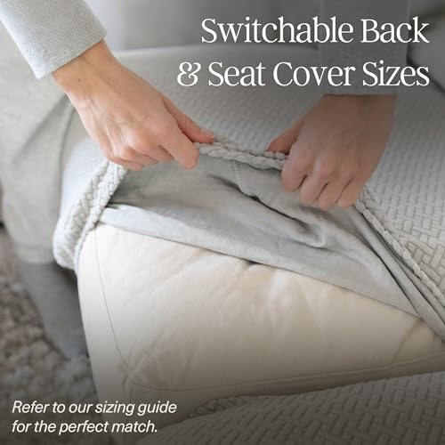 Nolan Interior Magic Sofa Cover - Jade White Stretchy Pet Proof