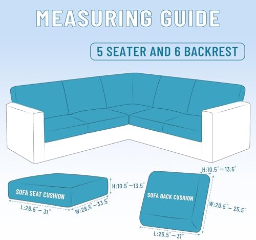 Waterproof Sectional Couch Cushion Covers 11 Pieces for Dogs and Pets