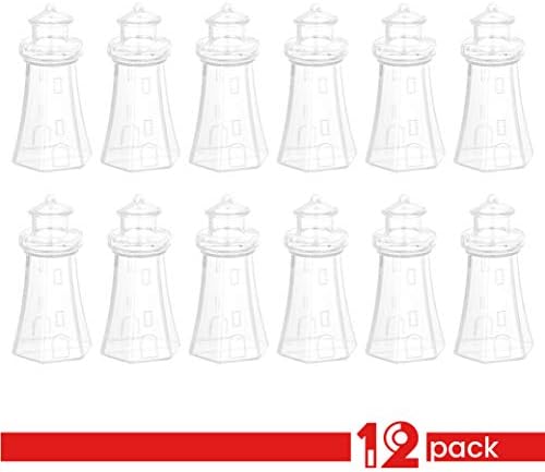 Hammont Light House Candy Boxes 12 Pack Clear Acrylic