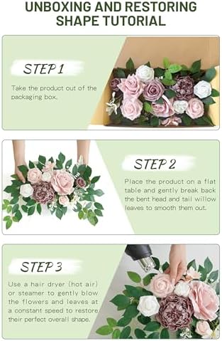 Dusty Rose Artificial Flower Backdrop Garland Set of 2