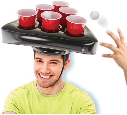 Kovot 2 Player Pong Hat Set with 12 Cups and 2 Balls