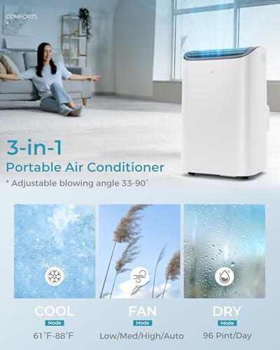 EUHOMY 14000 BTU Portable AC for 700 Sq Ft Room