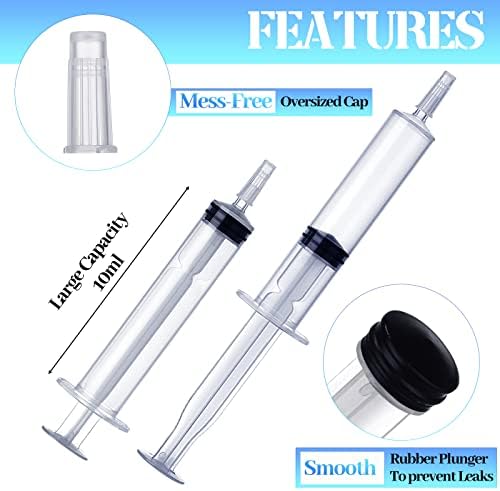 Eccliy Reusable 10ml Syringes with Caps 400 Pcs Party Favors