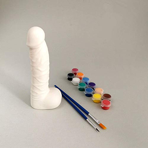 Hen Party Games Ceramic Penis Figurine with Paints 1