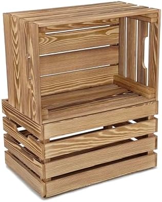 Brown Wooden Crates for Storage and Decor