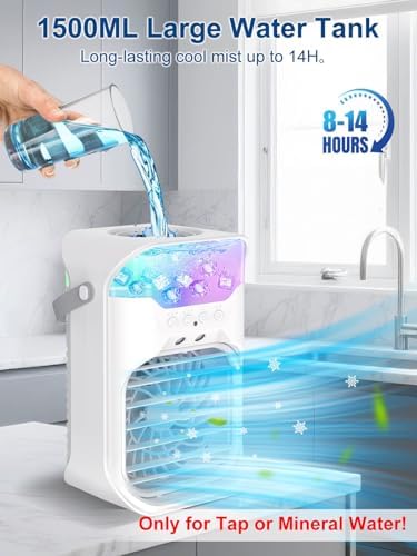 Portable Air Conditioner with 4 Speeds and 2 Cool Mists 1