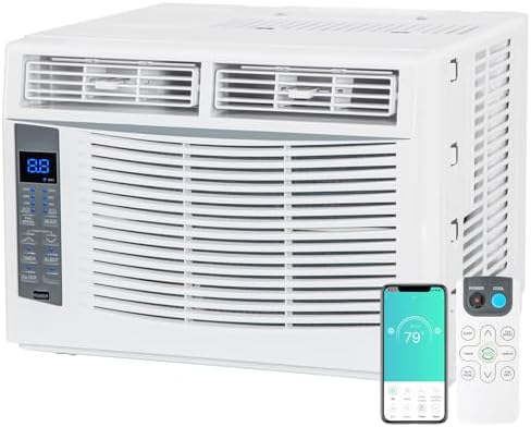 Hykolity 6000 BTU Smart Window AC Unit with Remote Control