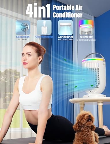 AI Portable Air Conditioner Fan with 120 Degree Rotation
