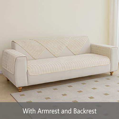 Muamar Dog Bed Cover Sofa Protector 30x70 inch Cream White