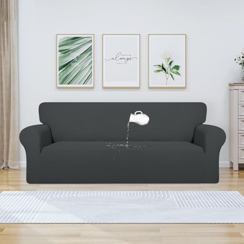 PureFit Waterproof Stretch Sofa Slipcover Dark Gray