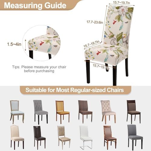 SearchI Dining Chair Covers Set of 2 Spandex Washable Slipcovers