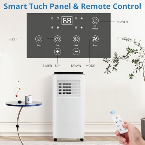 10000 BTU Portable AC with Dehumidifier Fan and Window Kit