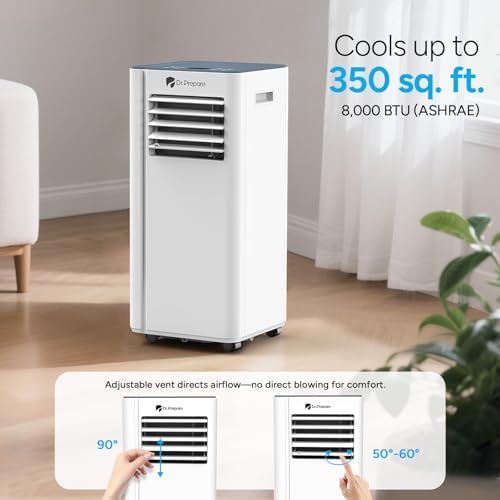 DR PREPARE 8000 BTU Portable AC with Remote Control and Window Kit