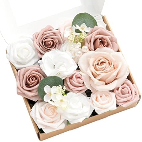 Lings Moment Dusty Rose Artificial Flowers and Greenery Combo Set