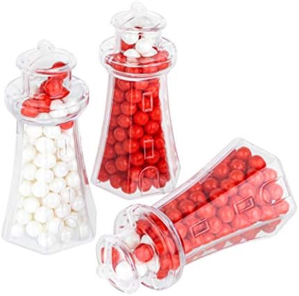 Hammont Light House Candy Boxes 12 Pack Clear Acrylic