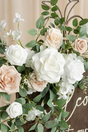 Lings Moment 2pcs Artificial Flower Garland for Wedding Decorations