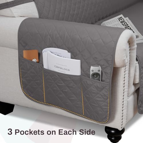 Waterproof Dog Couch Cover with 3 Cushions Grey