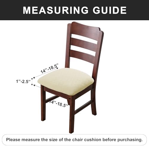Genina Waterproof Dining Chair Covers 4 Pcs Beige
