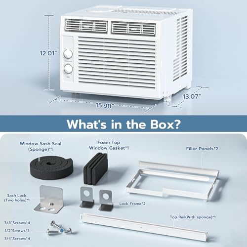 ZAFRO 5000BTU Window AC Unit for Bedroom and Living Room