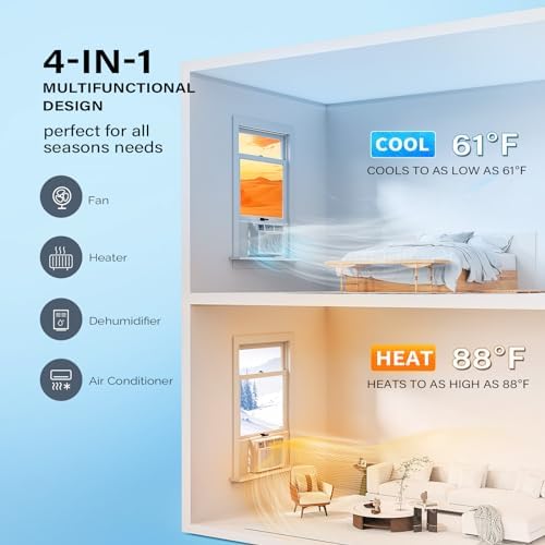 ROVSUN 8000 BTU Window AC with Heat and Smart Control