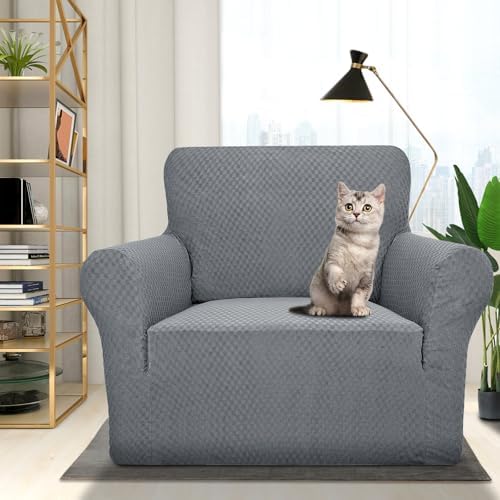 ZNSAYOTX Jacquard Chair Slipcover - High Stretch Anti-Slip Pet Friendly