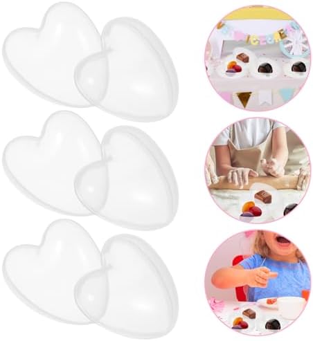 DECHOUS Heart-Shaped Storage Box Fillable Balls 8pcs Plastic Candy Container
