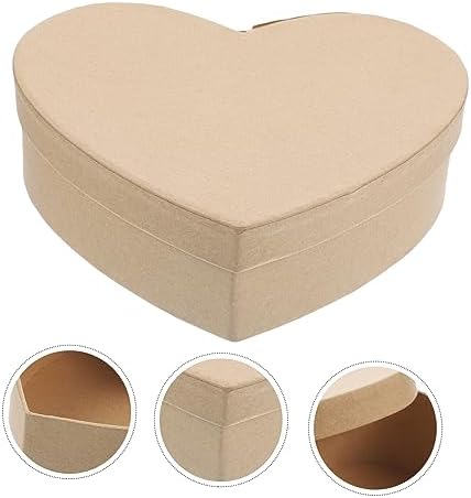 MOLUCKFU Kraft Heart Shaped Packaging Box for Wrapping and Gifting
