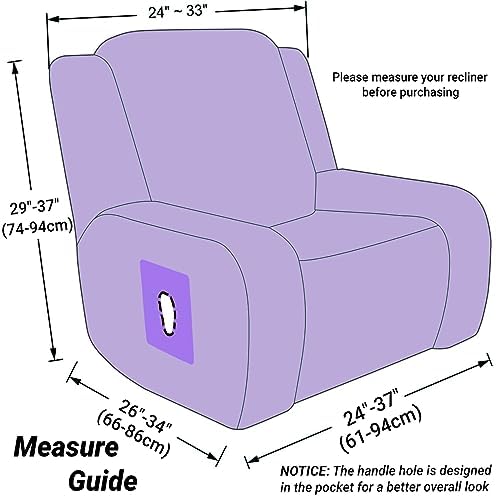 ZNSAYOTX Stretch Velvet Recliner Cover Set