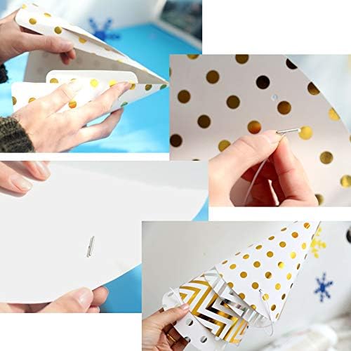Boieo Birthday Cone Hats 12 Pcs Party Decor Set