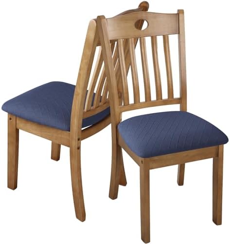 Fuloon Stretch Chair Seat Covers 6 PCS Navy Blue