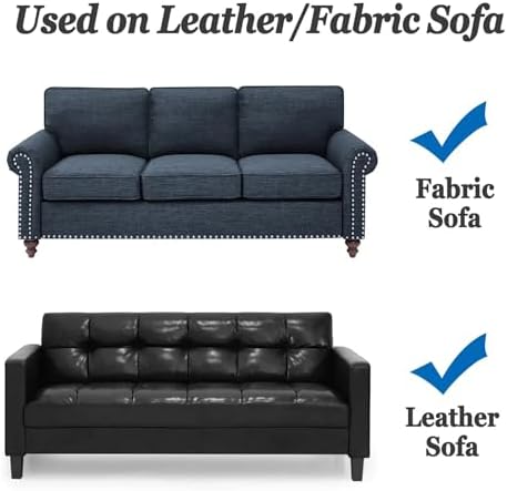 ZuGeo Quilted Fleece Sofa Cover with Elastic Straps Large Grey