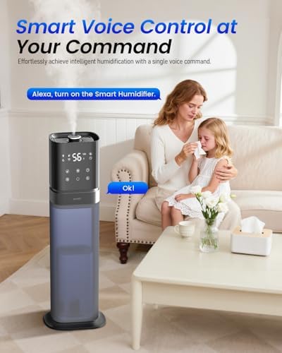 AILINKE Smart Humidifier for Large Room with Night Light and Voice Control