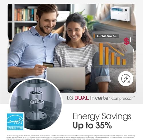 LG 10000 BTU Dual Inverter Window AC Unit with WiFi