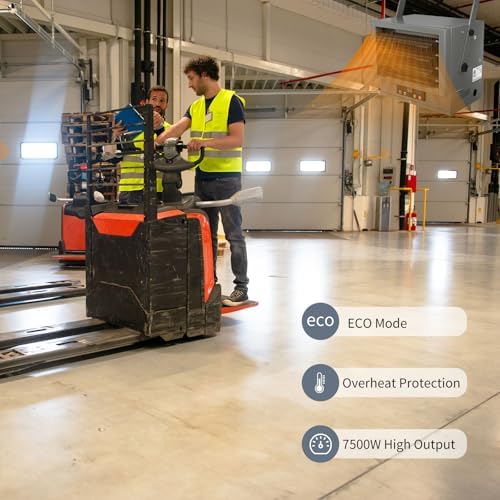 Electric Garage Heater with Remote 7500W Ceiling Mount