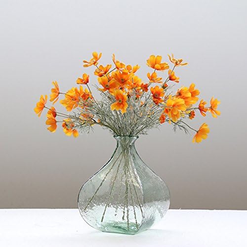 6 Pcs Artificial Calliopsis Flowers Warm Autumn Orange No Vase