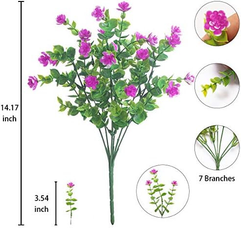 Artificial Orchid Flowers Outdoor 20 Bundles UV Resistant Decor