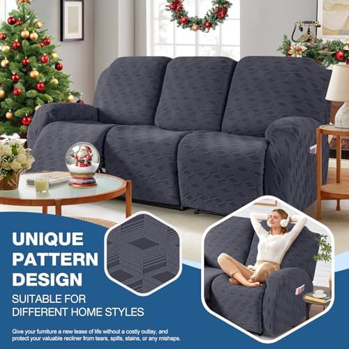TAOCOCO Recliner Sofa Cover Dark Grey